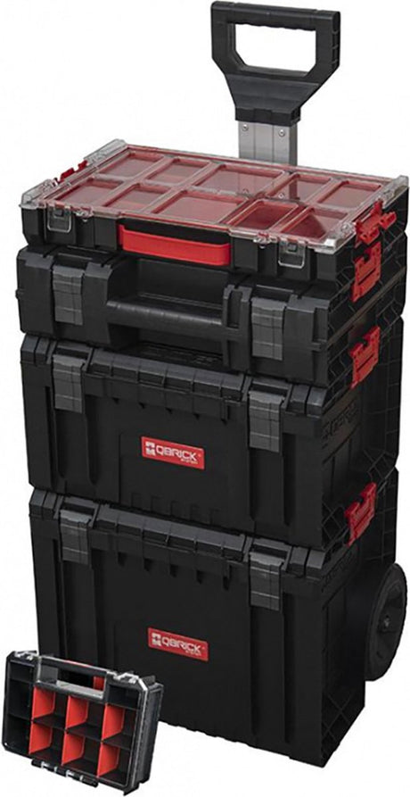 Patrol qbrick system pro series – mobile Werkstatt – 5-in-1-System – klappbarer Griff – große Räder