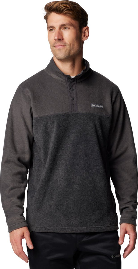 Columbia Steens Mountain™ Half Snap II Herren-Outdoor-Pullover – Charcoal Heather, Shark – Größe S