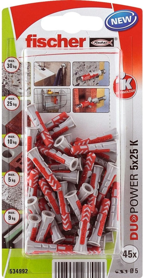 Fischer 534992 duopower 5 x 25 k nv 2-Komponenten-Stecker 25 mm 5 mm 1 Satz(e)