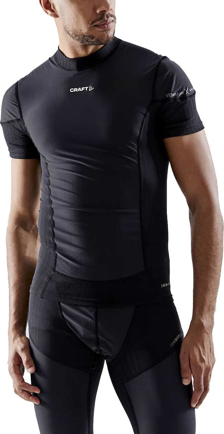Craft active extreme x wind ss m heren thermoshirt - zwart - granite