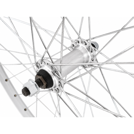 Abi voorwiel 28 inch zac 2000 - aluminium naaf - zilver