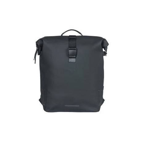 Basil Soho Nordlicht Fahrrad Rucksack - Schwarzer moderner Rucksack mit LED