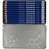 Edu3 Edu Zeichenstift, B,2b,4b,5b,6b,8b,9b,hb,h,2h,3h,4h, 12 Stück 1 Box