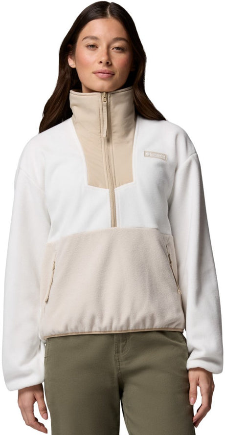 Columbia Sequoia Grove™ 1 2-Reißverschluss-Fleece-Damen-Outdoor-Pullover – Meersalz, dunkler Stein, uraltes Fossil