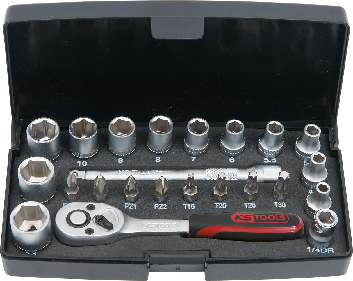 Ks Tools Ks-Tools Steckschlüsselsatz Steckschl.satz 1 4 23tlg.