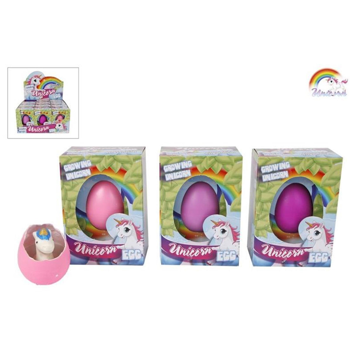 Einhorn-Ei mit wachsender Größe von 6 cm