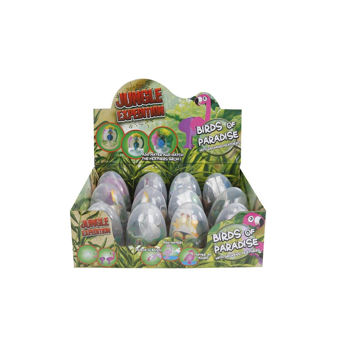 Wachstum Ei Bird Paradise 8,5 cm 6 Asst