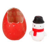 Wachsendes Ei Weihnachtsmann Schneemann, 6cm