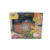 Dinoworld Dinosaurier-Handpuppe mit Dampflicht und Sound, 17 cm