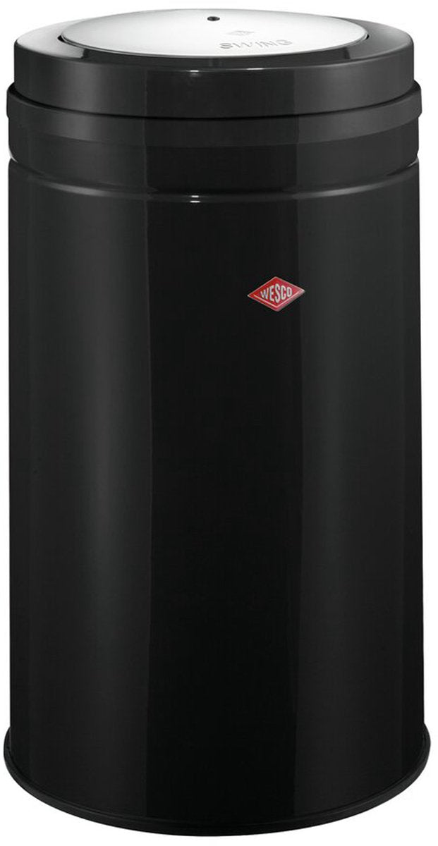 Wesco großer Schaukel-Mülleimer | 120 Liter | Metall - schwarz | Mülleimer - hergestellt in Deutschland
