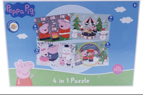 Van der Doelen Peppa Pig – 4-in-1-Weihnachtspuzzle – 12+16+20+24 Teile