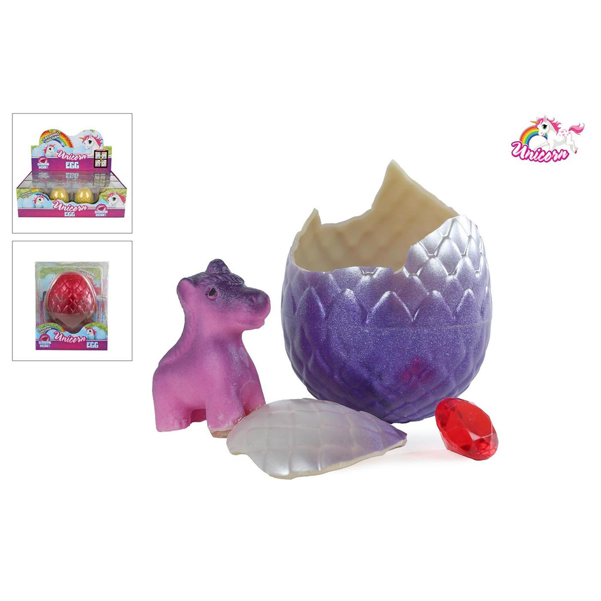 Einhornei mit wachsendem Einhorn 8cm