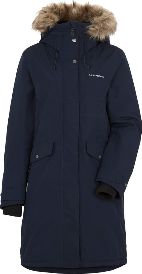 Didriksons Erika Wns Parka 3 Damen Outdoorjacke – dunkles Nachtblau