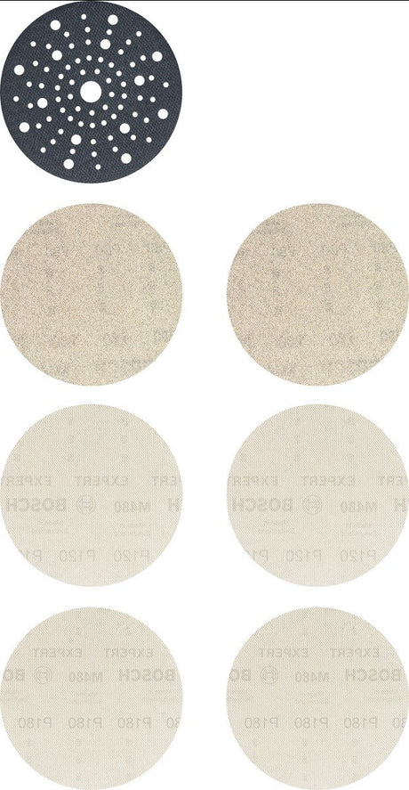Bosch Zubehör Expert M480 Schleifnetz-Set 150 mm 7-teilig – 1 Stück – 2608901203