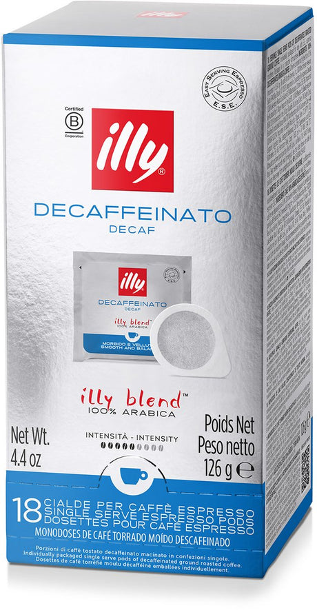 Illy - e.s.e. Portionen - Kaffeepads - koffeinfrei - 12 x 18 Stück