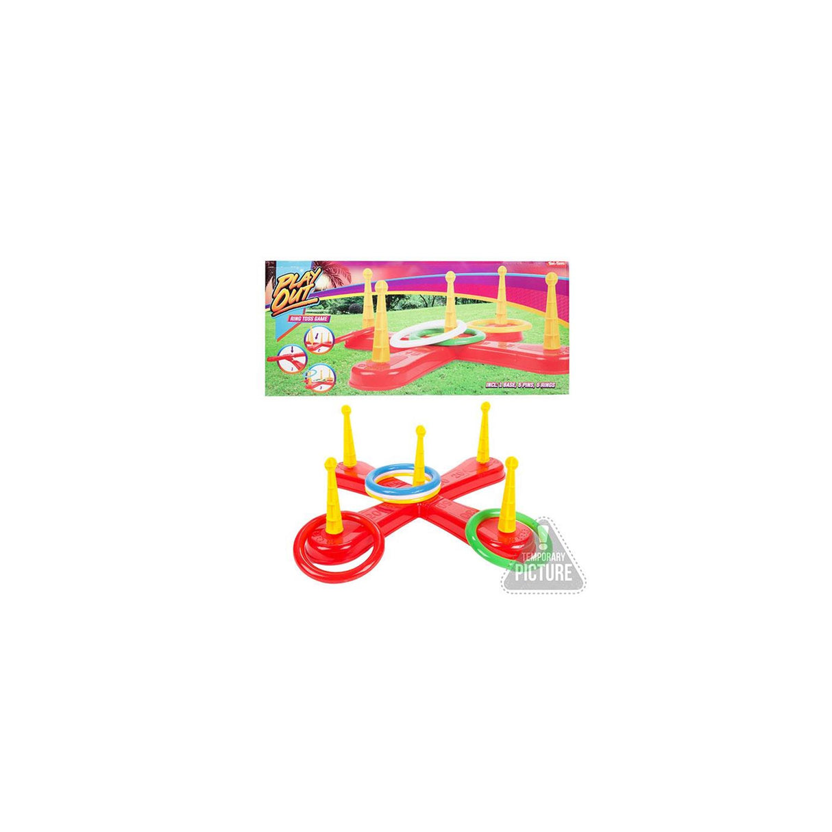 Toi-toys spielt ein leuchtendes Ringwurfspiel mit 5 Ringen