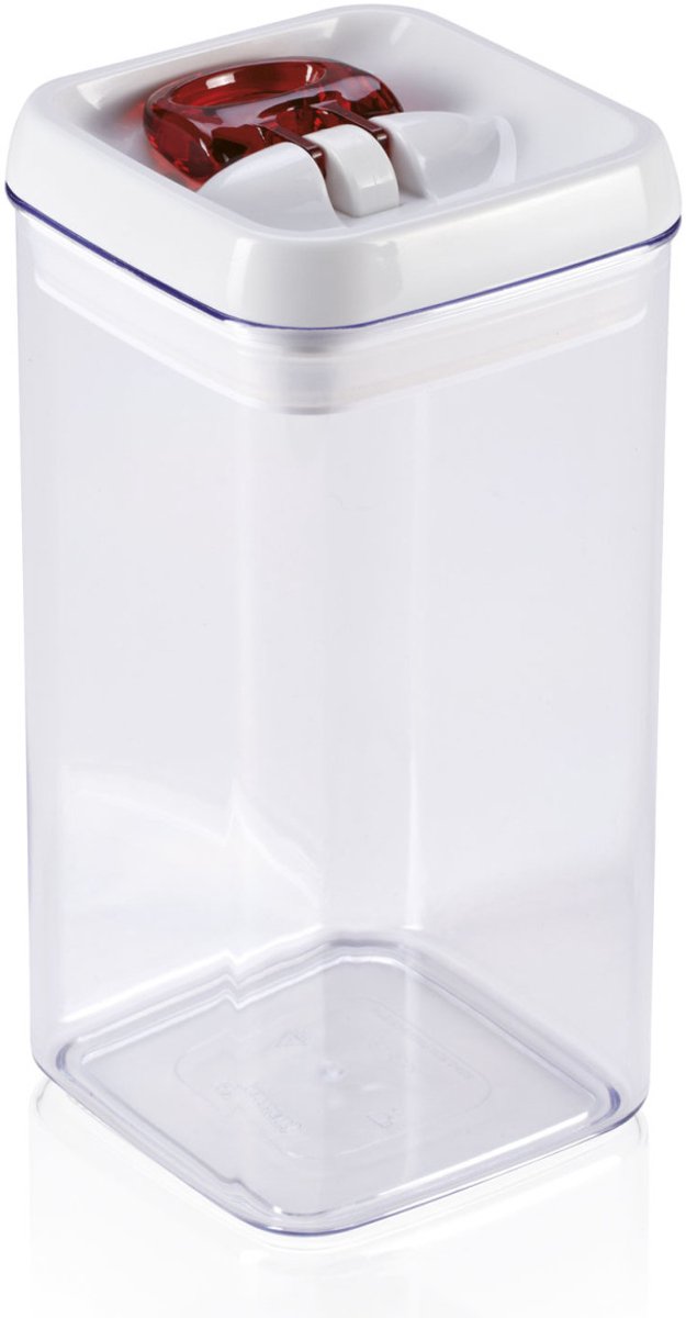 Leifheit fresh easy – quadratische Aufbewahrungsbox – 1,2 Liter – weiß