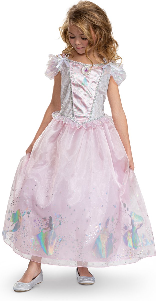 Verkleidung Disney Princess – Multi-Prinzessin, Disney Princess Multi-Prinzessin Kleid Deluxe, Größe S (5 – 6 Jahre), Mädchen