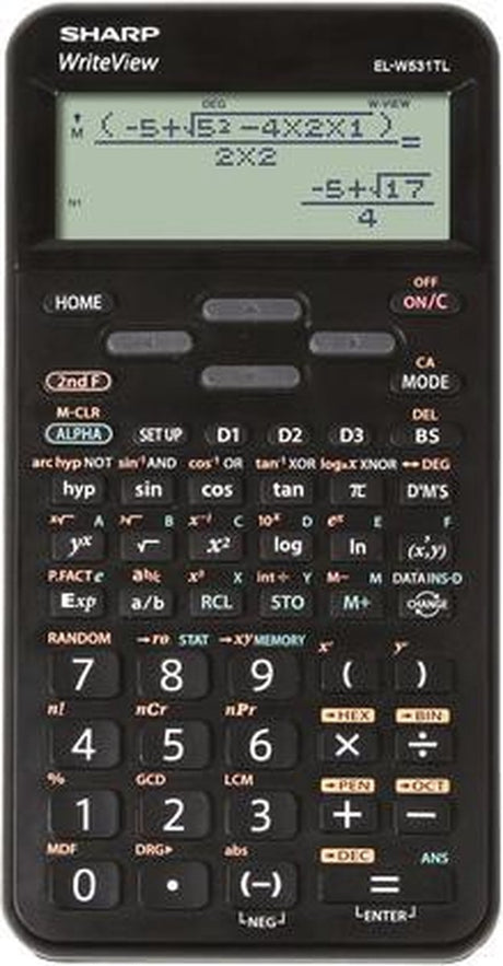 Wissenschaftlicher Taschenrechner von Sharp – elw531tlbbk – Schwarz – 1x LR44-Batterie – sh-elw531tlbbk