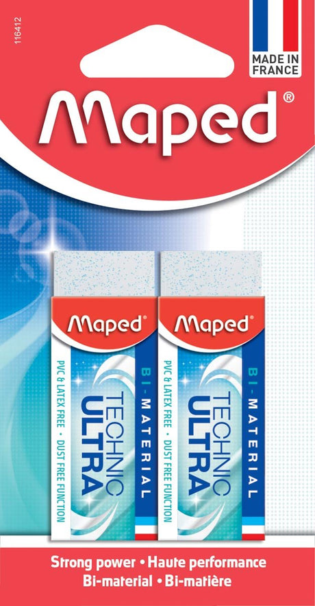 Maped Office Maped Radiergummi Technic Ultra Classic | weiß | Blister mit 2 Stück
