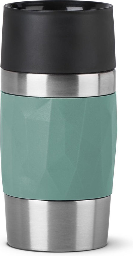 Tefal Compact N2160310 Reisebecher – Thermosflasche – 300 ml – grün – auslaufsicher – für heiße und kalte Getränke geeignet