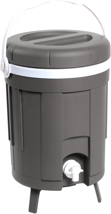 Eda-Wasserkanister mit Wasserhahn – Saftbehälter 8 Liter – grau – Tischmodell