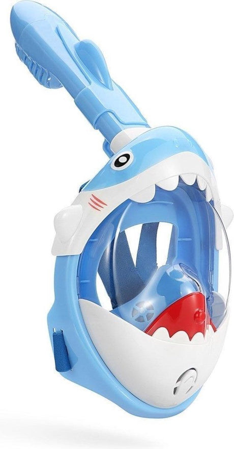 Atlantis Shark Schnorchelmaske - Schnorchel - Taucherbrille - Schnorchelset - Vollgesichtsmaske - Kinder - Blau