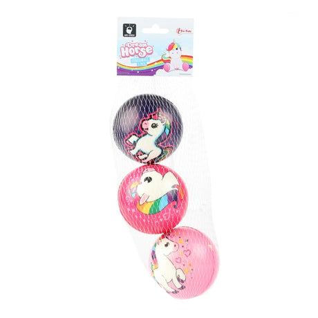 Toi-toys toi toys dream horse 3 ballen in netje eenhoorn ø7,6cm