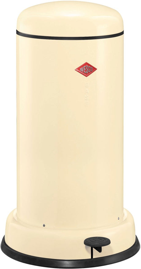 Wesco Baseboy Abfallbehälter mit Soft-Close | 20 Liter | Metall - Mandel | Treteimer