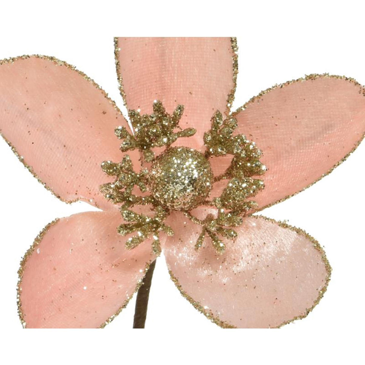 Decoris-Blume mit Glitzer auf Clip, Durchmesser 12 cm