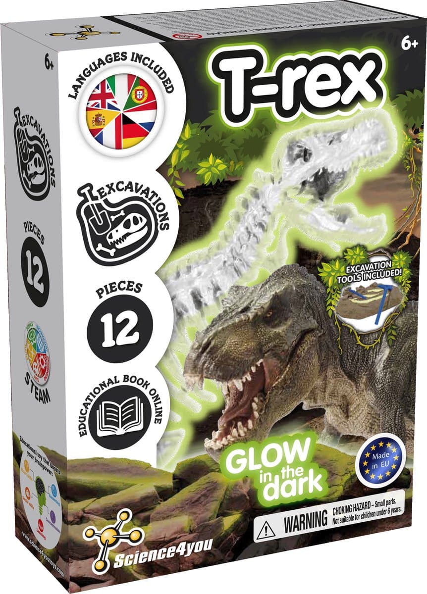 Science 4 You Experiment Box T-Rex Glow in the Dark Set