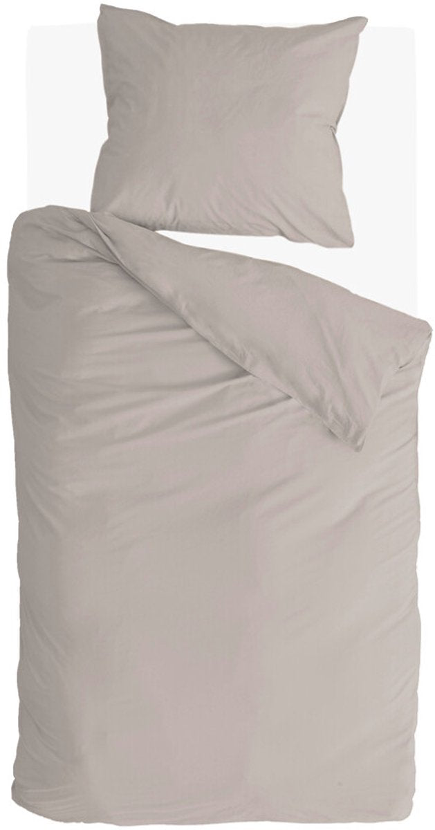 Walra dekbedovertrek linen elegance - 140x220 - voor: 50% katoen bci 50% linnen. achter: 100% katoen bci - zand