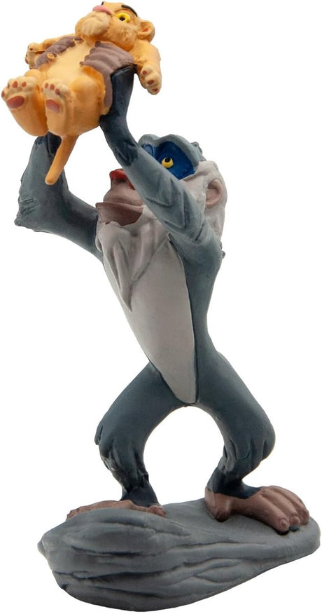 Bullyland 12256 – Spielfigur und Sammlerfigur Rafiki mit Baby Simba aus Der König der Löwen, ca. 10 cm – lebensechte und detaillierte Gestaltung – ideal als Tortenfigur und kleines Geschenk für Kinder ab 3 Jahren.