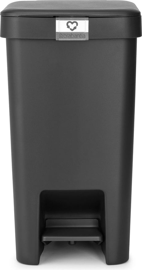 Brabantia Stepup Abfallbehälter - Treteimer - 16 Liter - Dunkelgrau