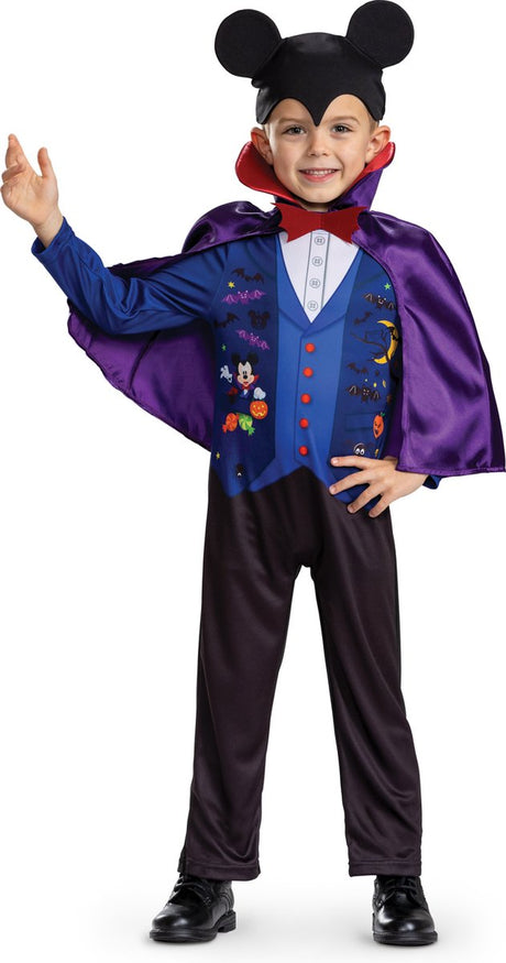 Disguise Disney Halloween, Vampir-Mickey-Kostüm, klassisches Kleinkind, Größe M (3–4 Jahre)