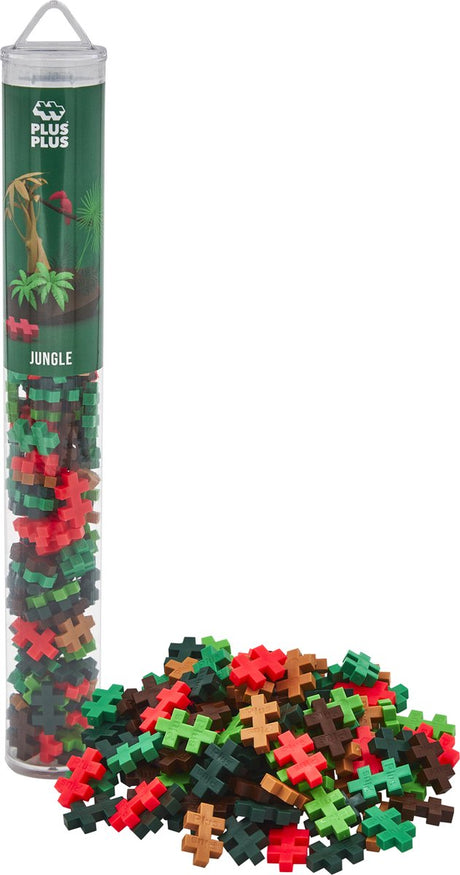 Plus-Plus Tube Jungle 100-teiliger Baukasten – 4266 – Konstruktionsspielzeug – Konstruktionsspielzeug – Set mit Bausteinen – ab 5 Jahren