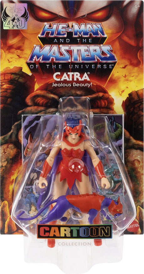 Mattel Masters of the Universe Origins Actionfigur Catra (Cartoon-Kollektion), 14 cm große Actionfigur