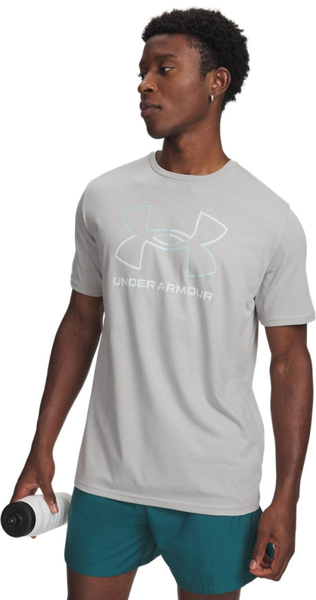 Under Armour UA GL Foundation Update SS-Gry Herren-Sportshirt – Grau – Emaille-Blau – Illusionsgrün