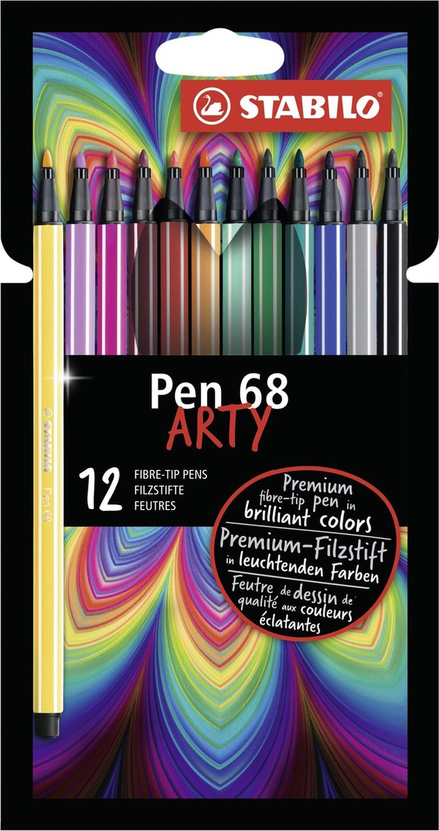 Stabilo Pen 68 – Filzstift – Arty – Set mit 12 Sets
