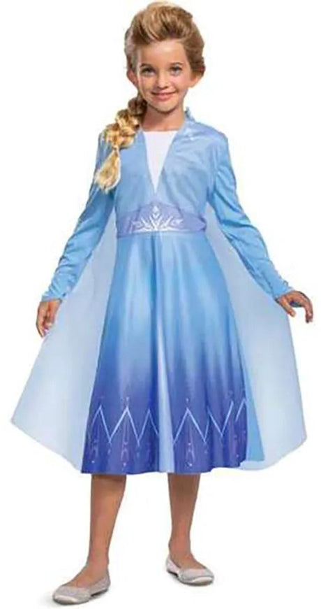 Verkleidung Disney - Frozen 2, Elsa Traveling Basic Plus, Größe M (7-8 Jahre), Mädchen