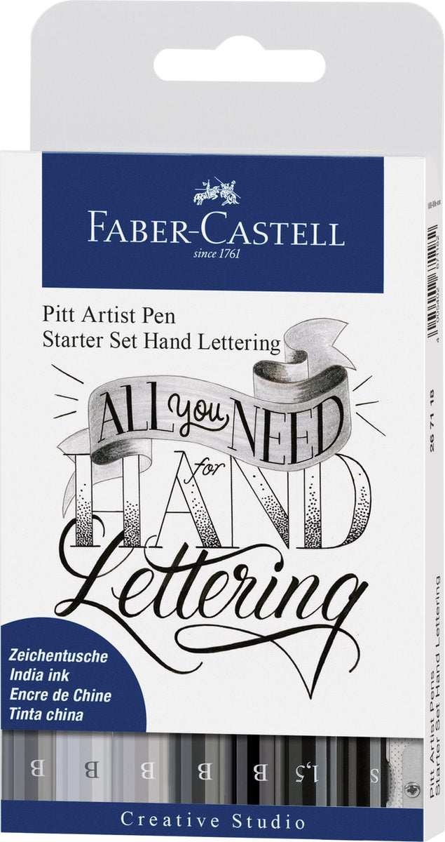 Faber Castell FC-267118 Zeichenstift Faber-Castell Pitt Artist Pen Handbeschriftung 8-teiliges Basisetui