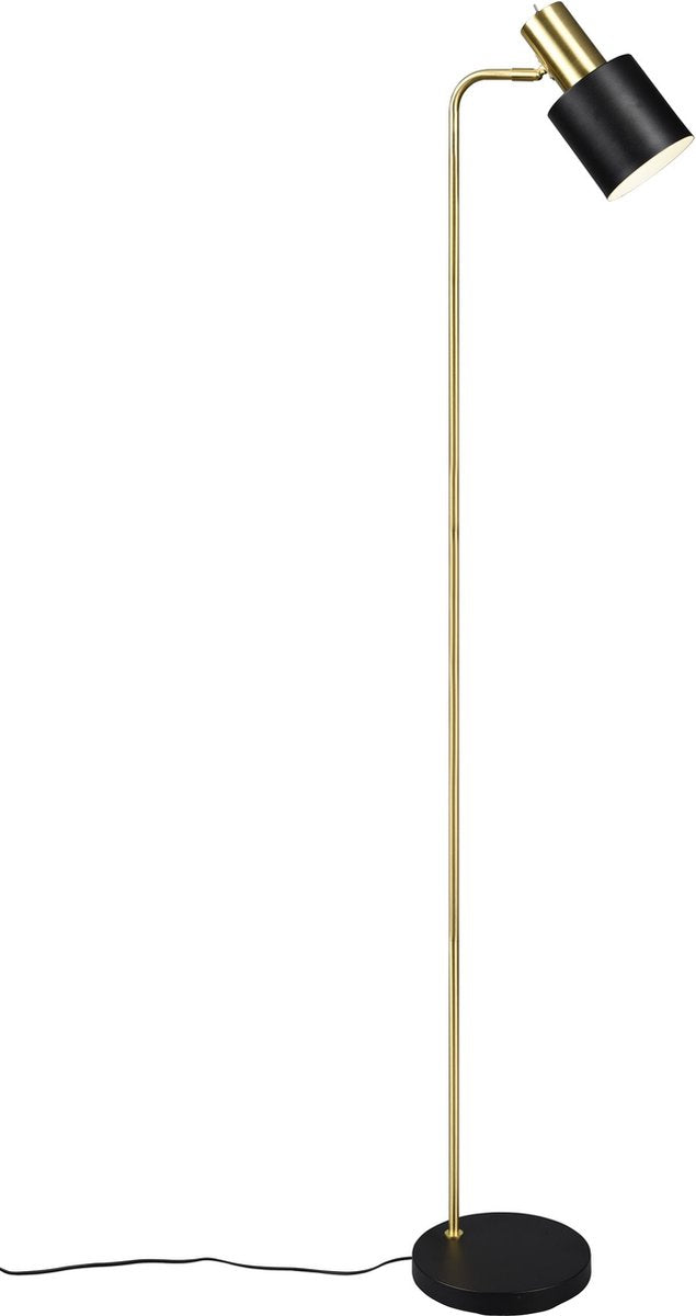 Rl live your light reality adam - vloerlamp - zwart-goud - excl. 1x e27 4 w
