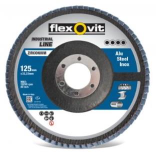 Flexovit Flachfächerscheibe 115x22 R842 P80 konisch | 10 Stück