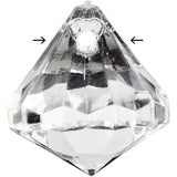 Creativ Company Acrylperlen, Größe 17x16 mm, Lochgröße 1,2 mm, transparent glänzend, 43 Stück 1 Box