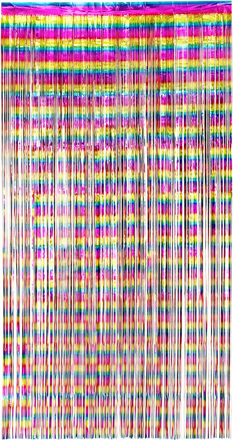 Boland - foliegordijn metallic multikleur - regenboog - regenboog