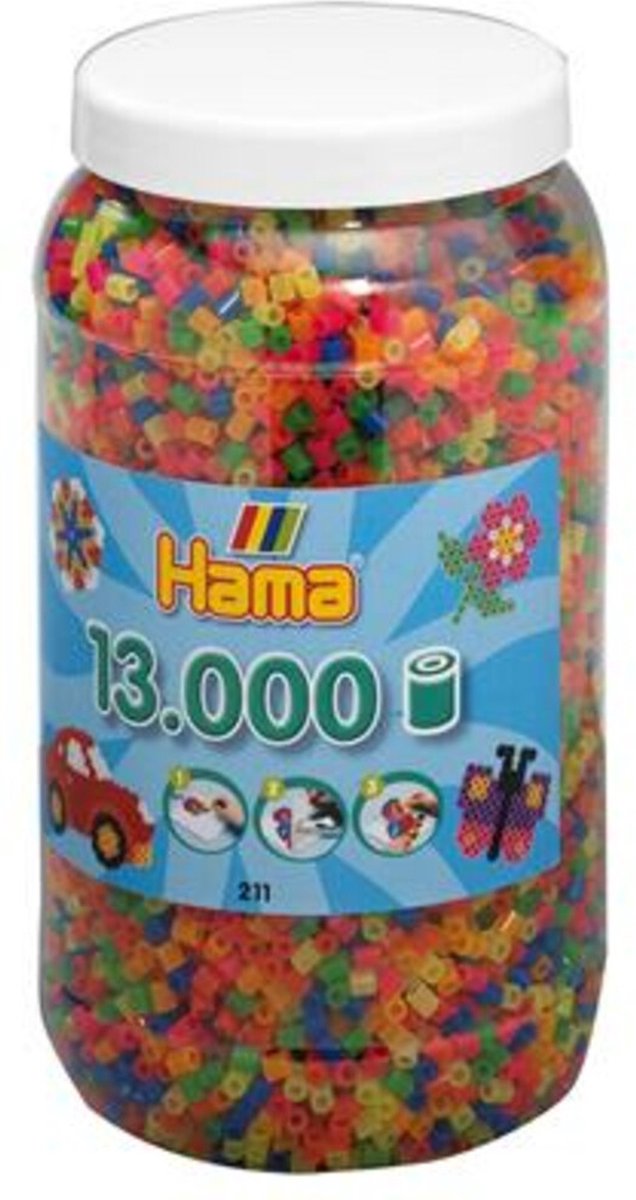 Hama Bügelperlen mit 13.000 Stück Neon