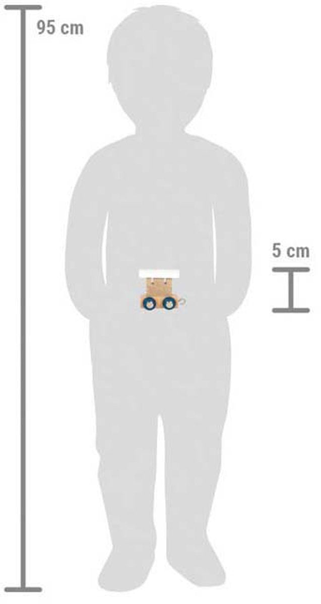 Small Foot - Holzbuchstabenzug Polar - Wagen weiß - 12 Stück