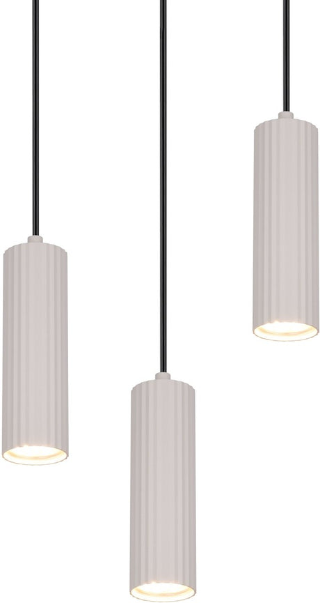 Trio Soka - Hängelampe - Grau Warm - exkl. 3x GU10 5 W - Deckenmontage - höhenverstellbar