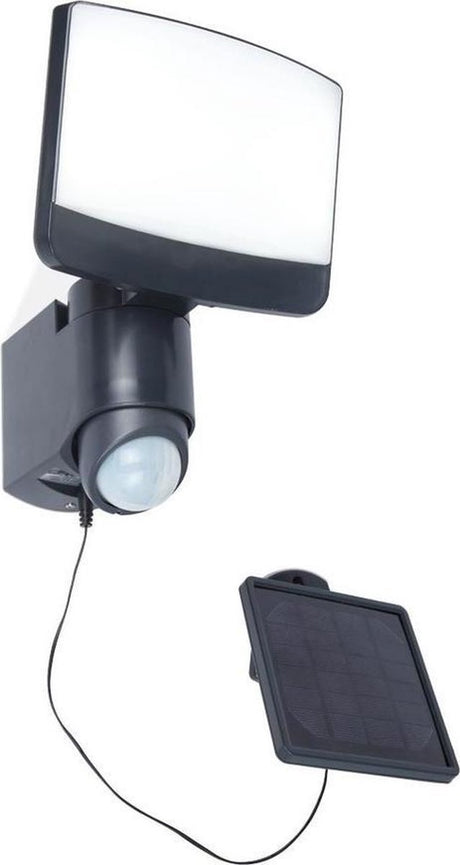 Lutec Sunshine - LED-Wandleuchte mit Sensor und Solarpanel - Dunkelgrau