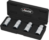 Vigor Stehbolzenausdreher V6412 4 Stehbolzenausdreher-Sets Hazet